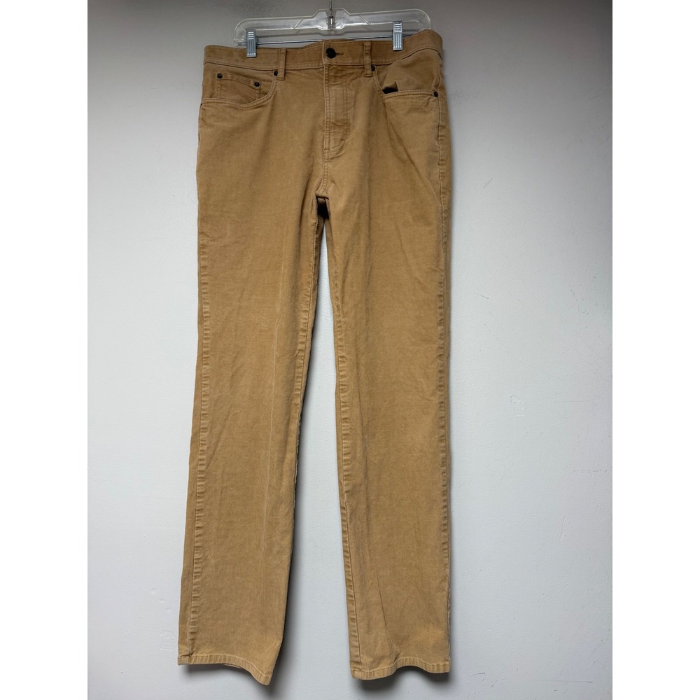 Onward Reserve Corduroy Pants Mens 36x34 Tan Stretch Straight Leg‎ 5-Pocket 8286